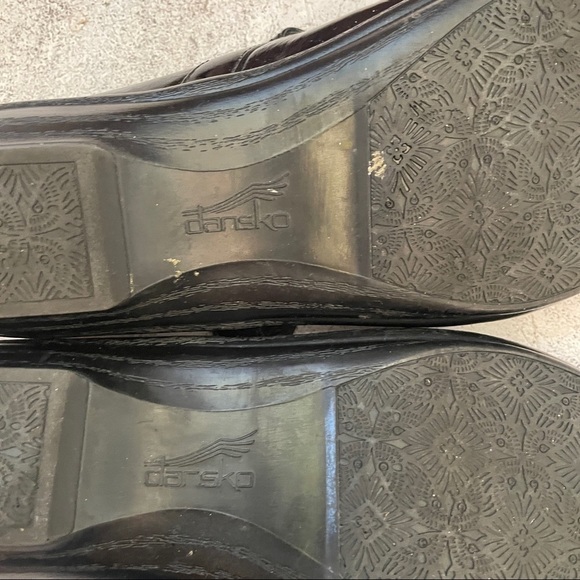 DANSKO 37 Patent Leather Black Slide Buckle Sandal slip on shoes summer - Picture 9 of 11